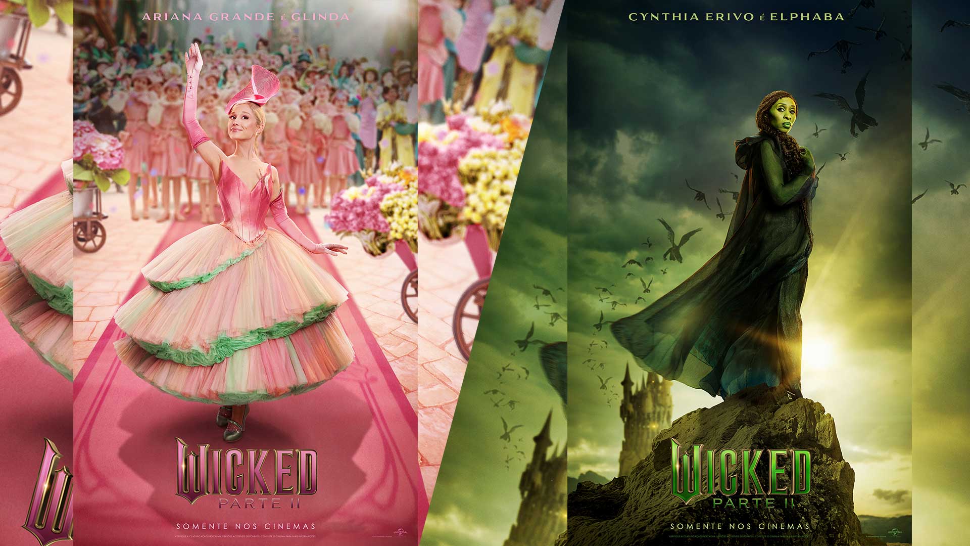 Universal Pictures divulga primeiras imagens e artes inéditas de “Wicked: Parte II”